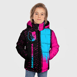 Куртка зимняя для мальчика Danganronpa - neon gradient: по-вертикали, цвет: 3D-черный — фото 2