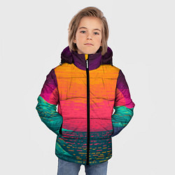 Куртка зимняя для мальчика Синтовый закат, цвет: 3D-черный — фото 2