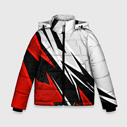 Куртка зимняя для мальчика Бело-красная униформа для зала, цвет: 3D-светло-серый