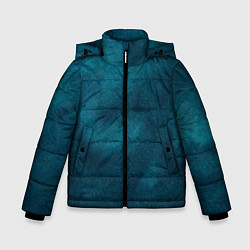 Куртка зимняя для мальчика Синие туманные камешки, цвет: 3D-черный