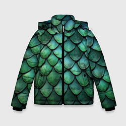 Зимняя куртка для мальчика Чешуя зелёного дракона