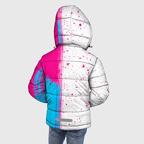 Зимняя куртка для мальчика Tomb Raider neon gradient style: по-вертикали / 3D-Черный – фото 4
