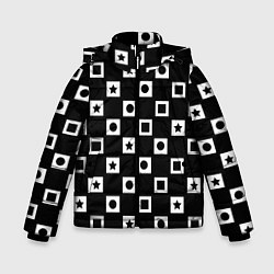 Куртка зимняя для мальчика Геометрические узоры, цвет: 3D-красный
