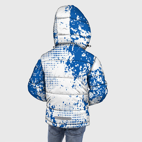 Зимняя куртка для мальчика Subaru blue logo / 3D-Черный – фото 4