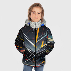 Куртка зимняя для мальчика Безграничные трещины, цвет: 3D-светло-серый — фото 2