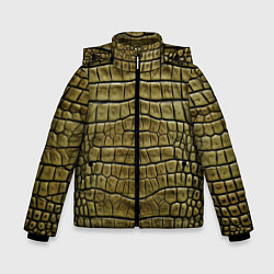 Куртка зимняя для мальчика Текстура кожи крокодила, цвет: 3D-светло-серый