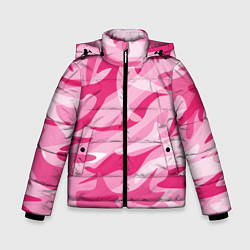Зимняя куртка для мальчика Камуфляж в розовом