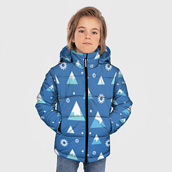 Куртка зимняя для мальчика Снег в горах, цвет: 3D-черный — фото 2