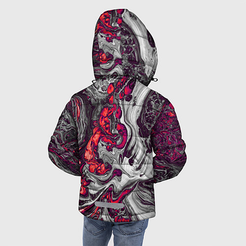 Зимняя куртка для мальчика Абстрактные разводы / 3D-Черный – фото 4