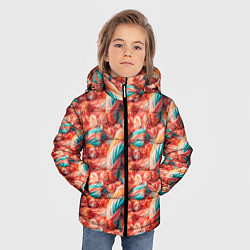 Куртка зимняя для мальчика Текстура жвачки, цвет: 3D-черный — фото 2