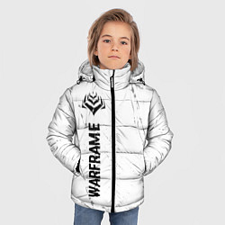 Куртка зимняя для мальчика Warframe glitch на светлом фоне: по-вертикали, цвет: 3D-черный — фото 2