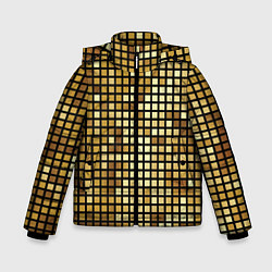 Зимняя куртка для мальчика Золотая мозаика, поверхность диско шара