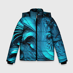 Куртка зимняя для мальчика Неоновые объемные узоры, цвет: 3D-черный