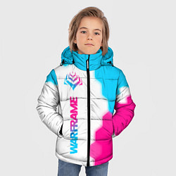 Куртка зимняя для мальчика Warframe neon gradient style: по-вертикали, цвет: 3D-черный — фото 2
