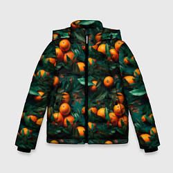 Куртка зимняя для мальчика Яркие апельсины, цвет: 3D-красный