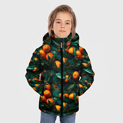 Куртка зимняя для мальчика Яркие апельсины, цвет: 3D-красный — фото 2