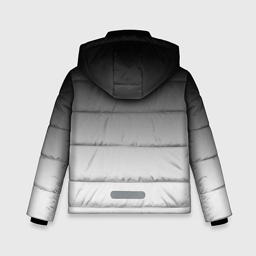 Зимняя куртка для мальчика Black and white gradient / 3D-Светло-серый – фото 2
