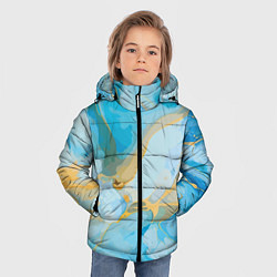 Куртка зимняя для мальчика Лазурь с золотом, цвет: 3D-светло-серый — фото 2