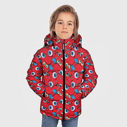 Куртка зимняя для мальчика Мультяшный кривляка, цвет: 3D-черный — фото 2