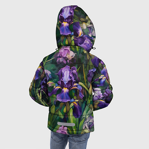Зимняя куртка для мальчика Ирисы паттерн / 3D-Черный – фото 4