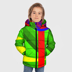 Куртка зимняя для мальчика Абсолютная абстракция, цвет: 3D-черный — фото 2