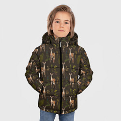 Куртка зимняя для мальчика Олени и растения, цвет: 3D-черный — фото 2