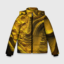 Зимняя куртка для мальчика Объемная желтая текстура