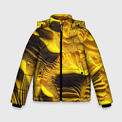 Зимняя куртка для мальчика Желтая объемная текстура