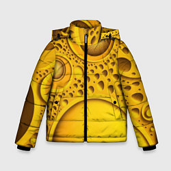 Куртка зимняя для мальчика Желтая объемная текстура, цвет: 3D-красный
