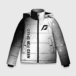 Зимняя куртка для мальчика Need for Speed glitch на светлом фоне: надпись, си