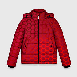 Зимняя куртка для мальчика Сотовый красный градиент