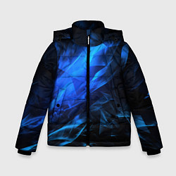 Куртка зимняя для мальчика Blue black background, цвет: 3D-черный