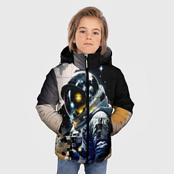 Куртка зимняя для мальчика Космонавт в скафандре - набросок, цвет: 3D-светло-серый — фото 2