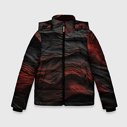 Куртка зимняя для мальчика Black red texture, цвет: 3D-черный