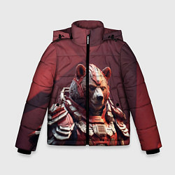 Куртка зимняя для мальчика Бронированный медведь, цвет: 3D-светло-серый