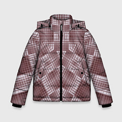 Зимняя куртка для мальчика В коричневых тонах геометрический узор