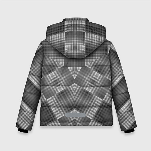 Зимняя куртка для мальчика В серых тонах геометрический узор / 3D-Светло-серый – фото 2