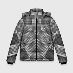 Зимняя куртка для мальчика В серых тонах геометрический узор