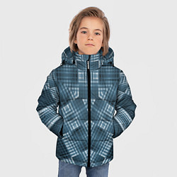 Куртка зимняя для мальчика Геометрические фигуры в темных цветах, цвет: 3D-светло-серый — фото 2