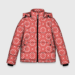 Куртка зимняя для мальчика Обережные Узоры - Орепей, цвет: 3D-светло-серый