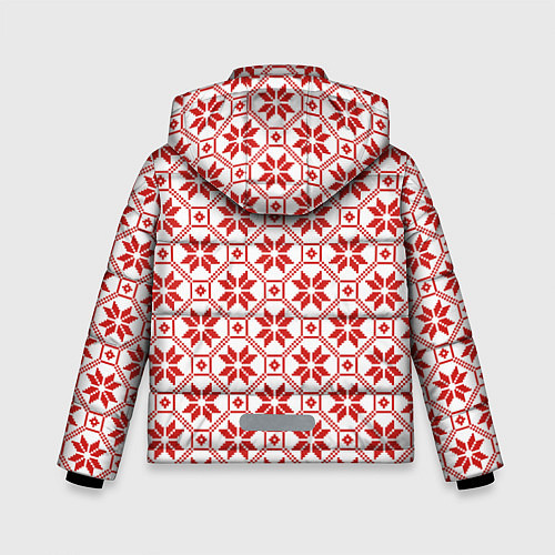 Зимняя куртка для мальчика Алатырь - славянский символ / 3D-Светло-серый – фото 2