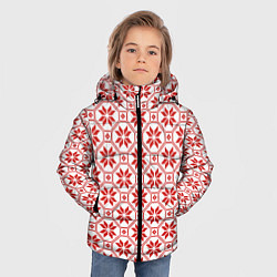 Куртка зимняя для мальчика Алатырь - славянский символ, цвет: 3D-светло-серый — фото 2