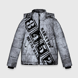 Куртка зимняя для мальчика 8452 metal band Саратов, цвет: 3D-черный
