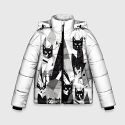 Зимняя куртка для мальчика Абстрактные коты