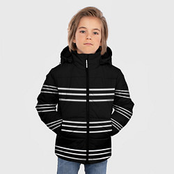 Куртка зимняя для мальчика Полосы чёрный, цвет: 3D-черный — фото 2