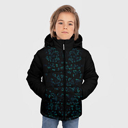 Куртка зимняя для мальчика Абстракция чёрные узоры, цвет: 3D-черный — фото 2