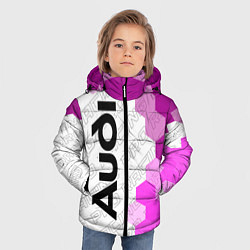 Куртка зимняя для мальчика Audi pro racing: по-вертикали, цвет: 3D-черный — фото 2