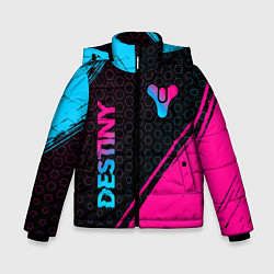 Зимняя куртка для мальчика Destiny - neon gradient: надпись, символ