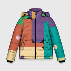 Куртка зимняя для мальчика Современный авангард, цвет: 3D-черный