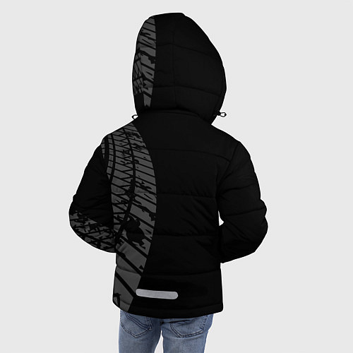 Зимняя куртка для мальчика Citroen speed на темном фоне со следами шин: по-ве / 3D-Черный – фото 4